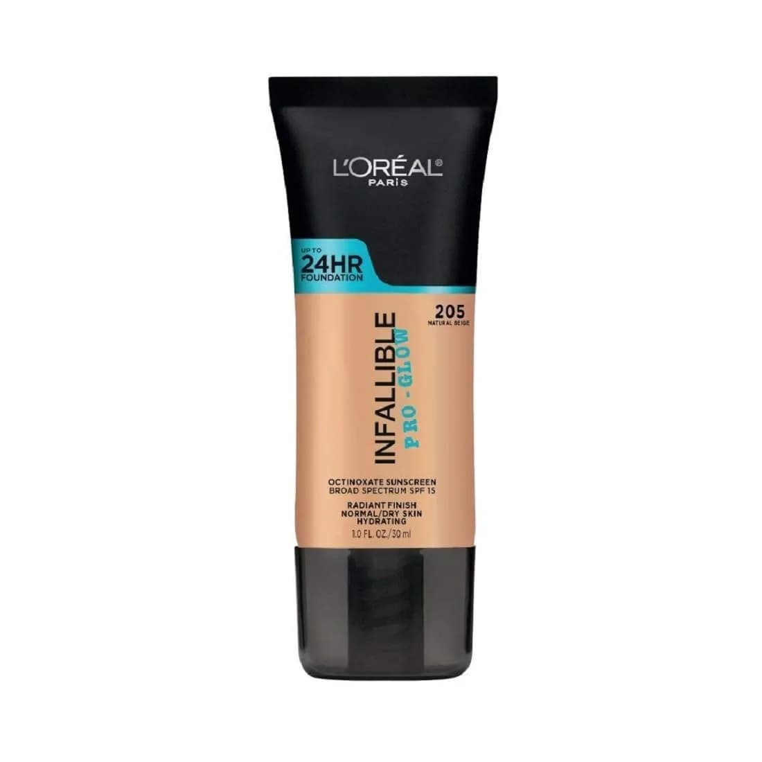 L'Oreal Paris Infallible Pro-Glow Foundation Natural Beige 29.57ml (1 fl oz) | Hydrating Glow Up to 24HR