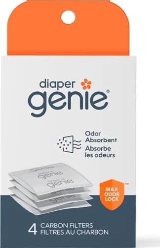 Diaper Genie Carbon Filter 4-Pack | Odor Eliminator for Diaper Pails | 10.6 cm (4.2 in) Filter thumbnail 1