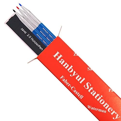Morning Glory 2.0mm Lead Holder Pen Mechanical Pencil Set | 3 Pens + 12 Leads (Red, Blue, Black) thumbnail 2