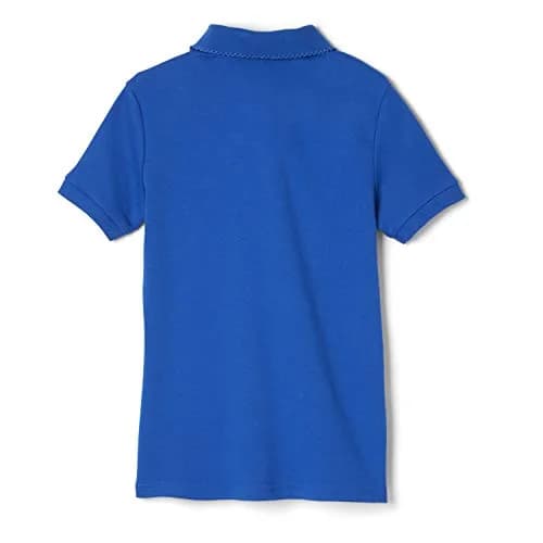 French Toast Girls' Picot Collar Polo Short Sleeve Shirt (Kids 4-5), Royal, Cotton Blend, Fade Resistant thumbnail 6