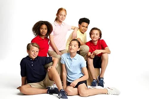 French Toast Girls' Picot Collar Polo Short Sleeve Shirt (Kids 4-5), Royal, Cotton Blend, Fade Resistant thumbnail 7