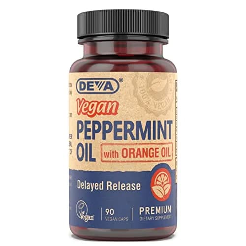 DEVA Vegan Peppermint Oil with Orange & Coconut Oil, 90 Capsules | Delayed Release, Pure & Organic thumbnail 1