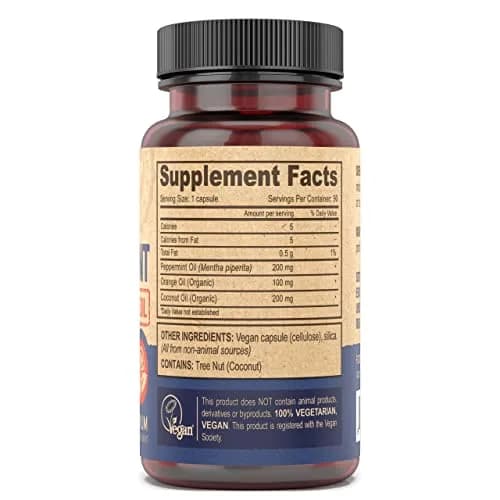 DEVA Vegan Peppermint Oil with Orange & Coconut Oil, 90 Capsules | Delayed Release, Pure & Organic thumbnail 3