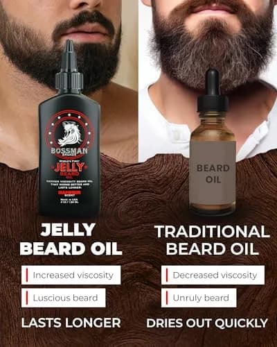 Bossman Jelly Beard Oil 4 oz | Thicker Formula, Texas Made, Hammer Scent thumbnail 6