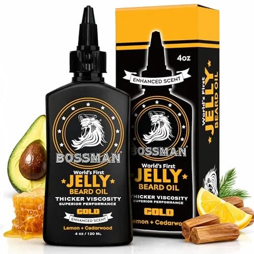 Bossman Jelly Beard Oil Gold Scent 118ml (4 oz) | Thicker Formula for Fuller, Healthier Beard thumbnail 1