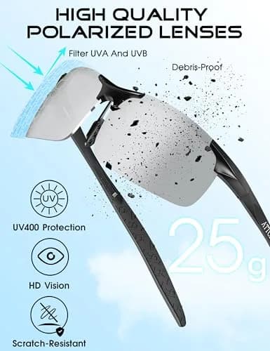ATTCL Polarized Sunglasses Men Al-Mg Metal UV400 | Lightweight, Durable & UV Protection (70-120 chars) thumbnail 4