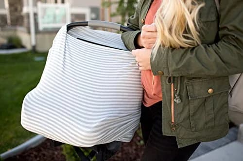 Copper Pearl Nursing Cover for Breastfeeding – Multi-Use Car Seat Canopy, Stroller Shade & Wrap, Everest (73cm x 63cm x 0.5cm) thumbnail 9
