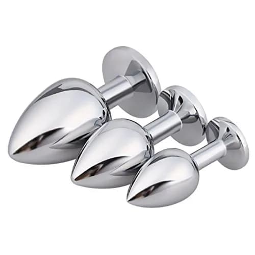 Akstore Metal Fetish Anal Butt Plug Green | 3-Piece Luxury Jewelry Design Set for Beginners & Enthusiasts thumbnail 3