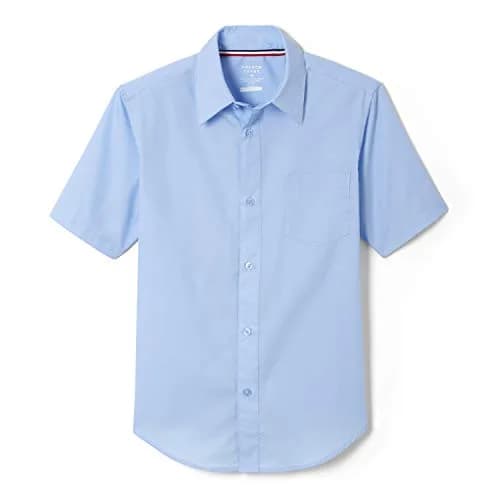 French Toast Boys' Short Sleeve Classic Poplin Dress Shirt Light Blue 18 | Wrinkle-Free School Uniform thumbnail 1