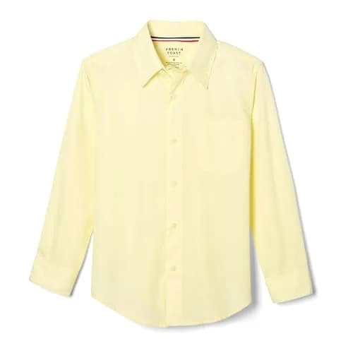 French Toast Boys' Classic Long Sleeve Dress Shirt Yellow 20 (55% Cotton, 45% Polyester) thumbnail 1