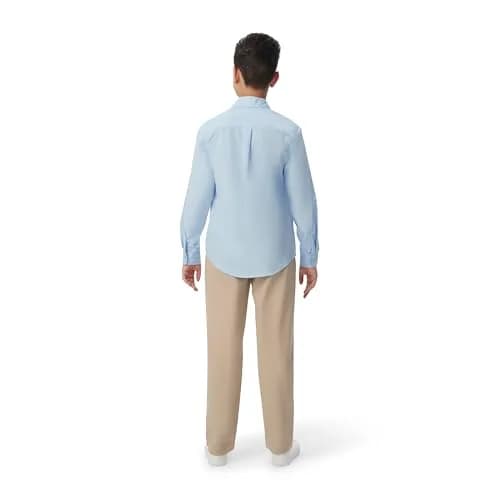 French Toast Boys' Expandable Collar Button Down Dress Shirt White 20 (51cm / 20in) | Wrinkle No More Fabric thumbnail 6