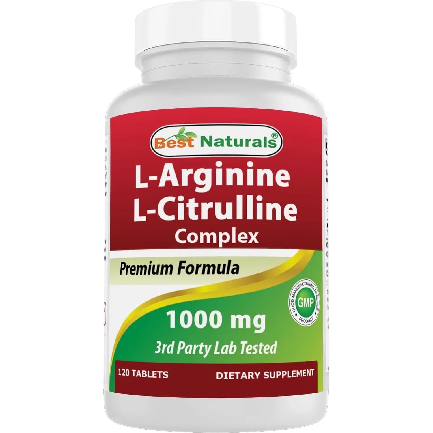 Best Naturals Arginine Citrulline Complex 1000 Mg 120 Tablets | Amino Acid Supplement for Muscle Metabolism