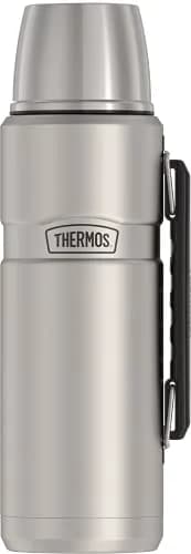 THERMOS Stainless King Vacuum-Insulated Beverage Bottle 68oz | Keeps Hot/Cold 24h, Matte Steel thumbnail 1