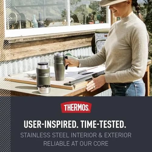 THERMOS Stainless King Vacuum-Insulated Travel Mug with Handle - 16oz (473ml) | Keeps Drinks Hot for 7 Hours, Cold for 18 Hours thumbnail 5