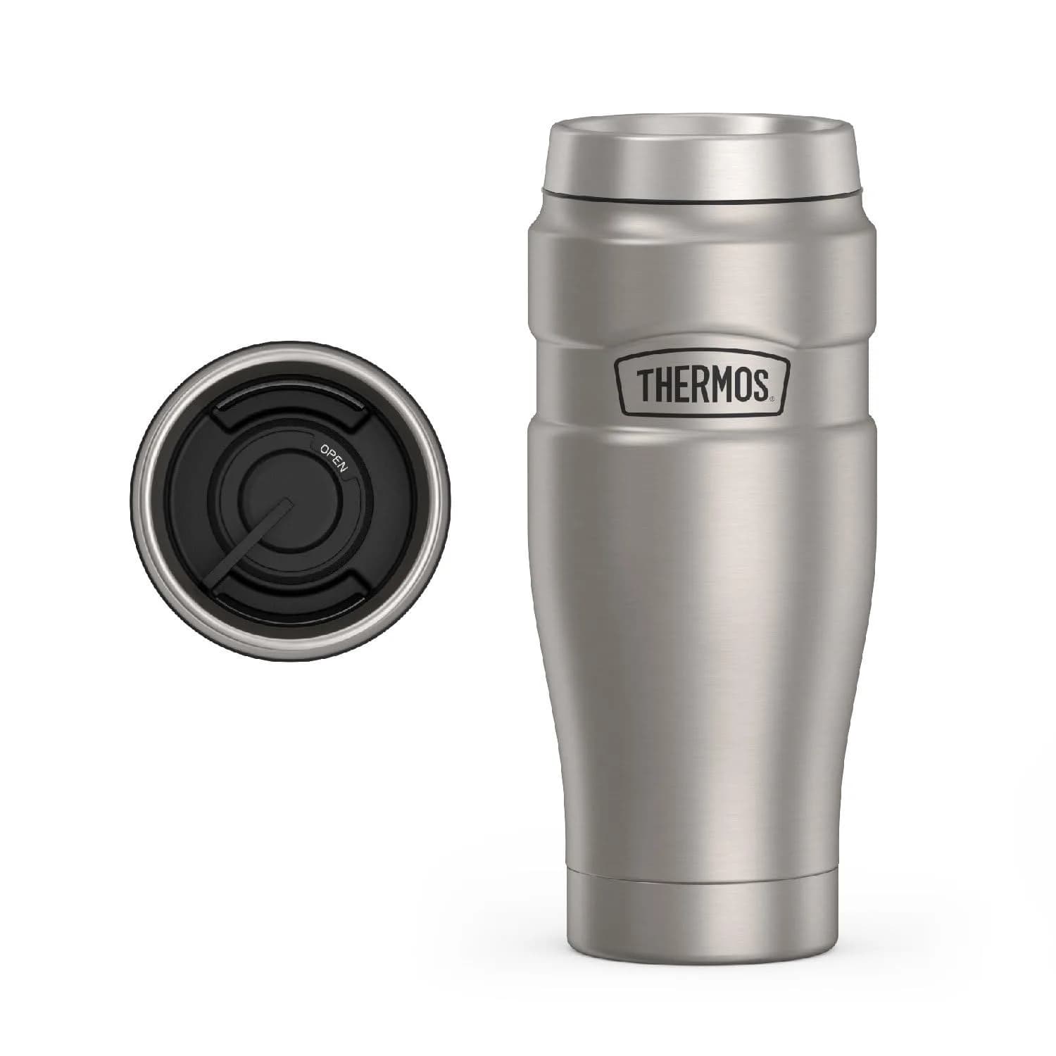 THERMOS Stainless King 16oz Travel Tumbler - Matte Steel - main product image