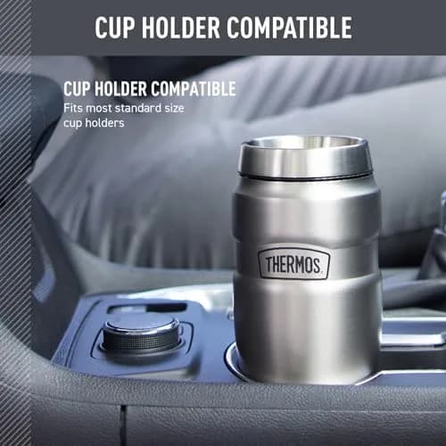THERMOS Stainless King 16oz Travel Tumbler - Matte Steel thumbnail 3