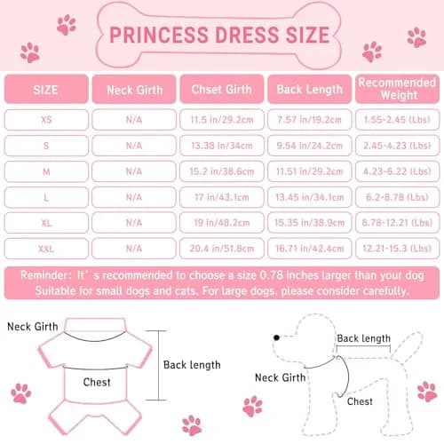 TAPBULL Striped Mesh Dog Princess Dress Blue Medium | Fashion Pet Clothes for Small Dogs thumbnail 2