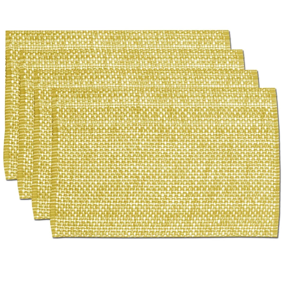 Sweet Home Collection 100% Cotton Placemats for Dining Room Rectangle 13" x 19" | Elegant Table Mat Set