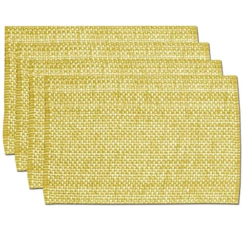 Sweet Home Collection 100% Cotton Placemats for Dining Room Rectangle 13" x 19" | Elegant Table Mat Set thumbnail 1