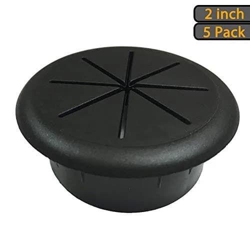 ANZESER Flexible Desk Grommet Black 2-3/8" (6cm) 3-Pack | Organizes Cables for Clean Desks thumbnail 2
