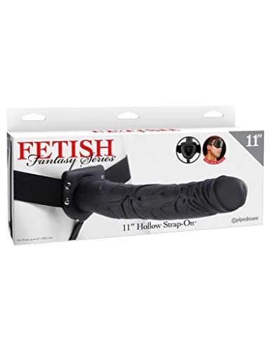 Pipedream Products Fetish Fantasy Hollow Strap On, Beige, 11 Inch | Body Safe, 1.5 Pound, Water & Silicone Compatible thumbnail 4