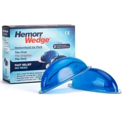 Hemorrwedge Hemorrhoid Ice Pack 2 Count (100mm x 40mm x 40mm) | Cooling Therapy thumbnail 1
