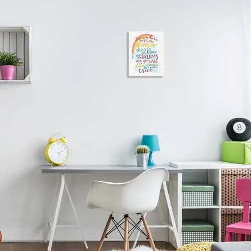 Stupell Industries Rainbow Lyrics and Cloud Wall Plaque 10 x 15 Inch | Cheerful Nursery & Kids Room Decor thumbnail 3