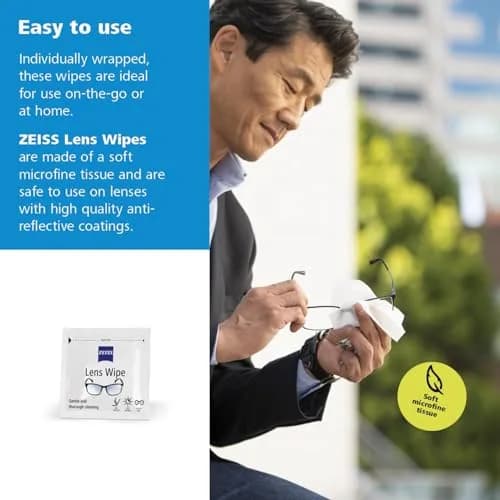 ZEISS Pre-Moistened Lens Wipes 400 Count | Streak-Free Clarity for All Optics thumbnail 6