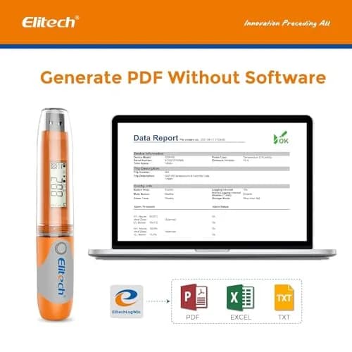 Elitech RC-51 Digital Temperature Data Logger USB Reusable 32000 Points | Waterproof & Compact thumbnail 2