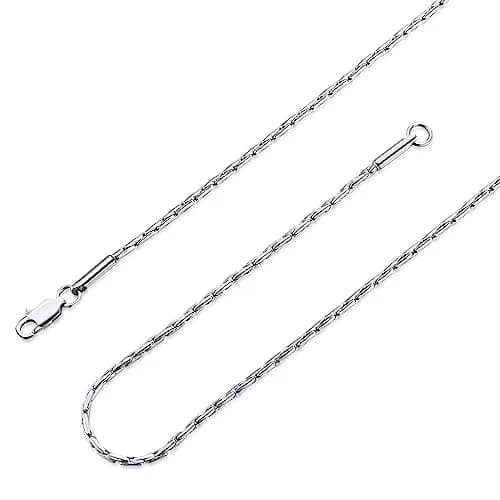 TRUSUPER 2mm Stainless Steel Chain Necklace 24 Inch (61 cm) | Unisex Style Titanium Finish thumbnail 2