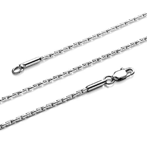 TRUSUPER Stainless Steel Chain Necklace 20 inch (50.8 cm) | Unisex Boston Link Style thumbnail 1