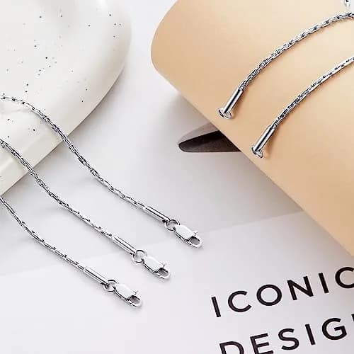 TRUSUPER Stainless Steel Chain Necklace 20 inch (50.8 cm) | Unisex Boston Link Style thumbnail 3