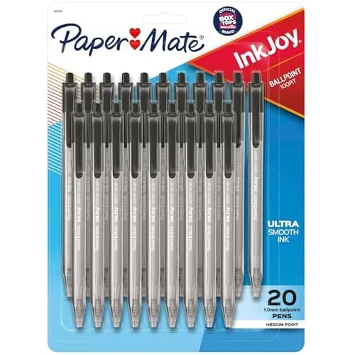 Paper Mate InkJoy 100RT Retractable Ballpoint Pens 20 Count | Smooth Black Ink for Writing & Journaling thumbnail 1