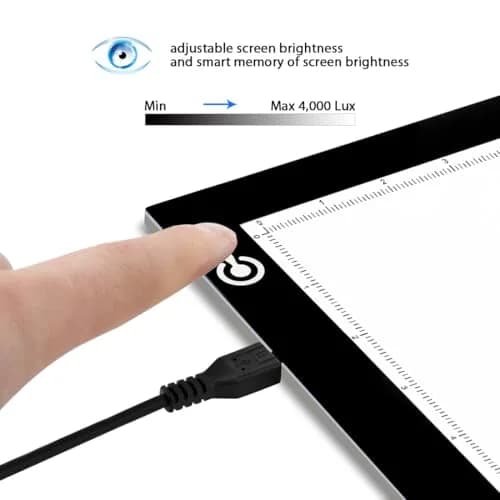 ME456 A4 LED Light Box 36 cm (14") Light Pad with USB Power | Flicker-Free Tracing Table for Artists thumbnail 4
