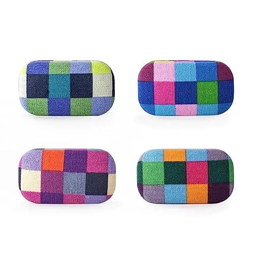 Kikkerland Small Travel Organizer Case for Jewelry & Accessories | Compact, Stylish, Cotton & Metal | 8.5x4.8x3cm thumbnail 1