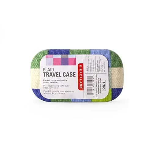Kikkerland Small Travel Organizer Case for Jewelry & Accessories | Compact, Stylish, Cotton & Metal | 8.5x4.8x3cm thumbnail 6