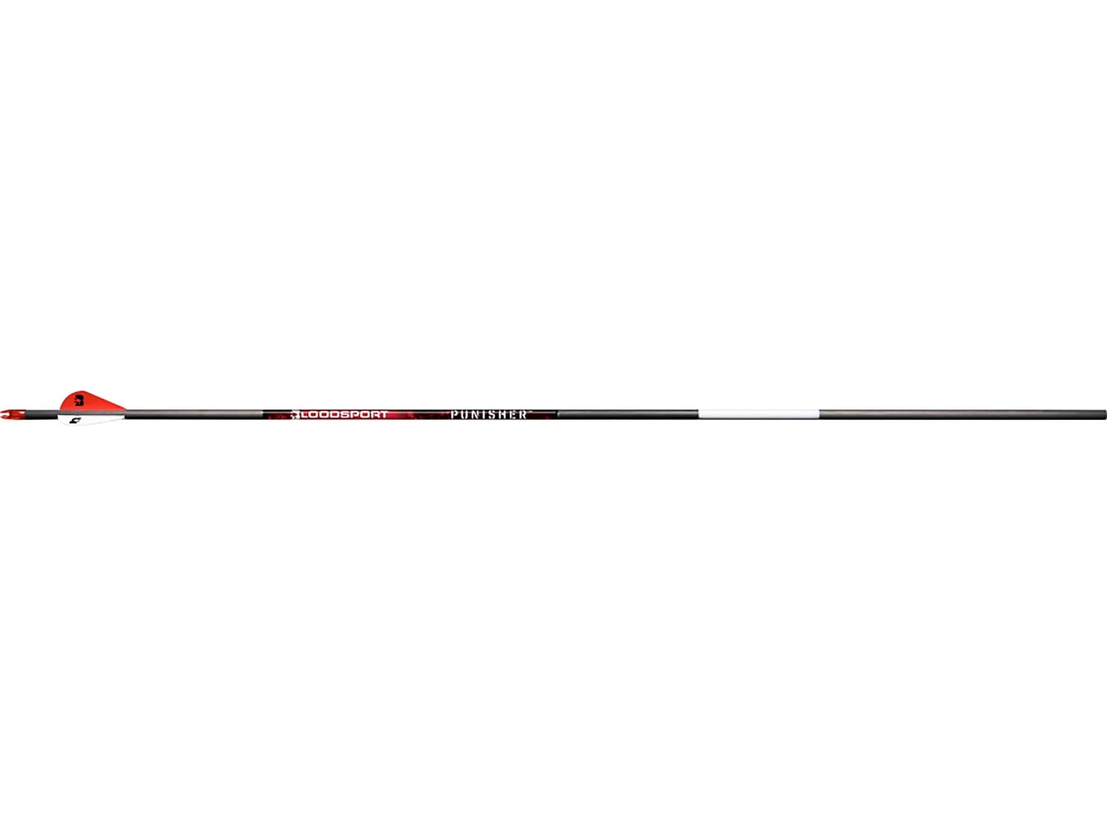 Bloodsport Punisher Arrow 31" | Durable Carbon Fletched Hunting Arrow for Compound Bow, 350 Spine, Black - main product image