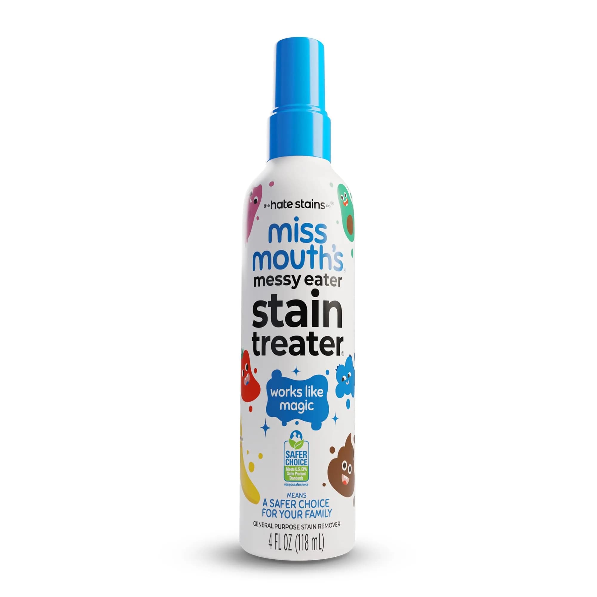 Miss Mouth's Messy Eater Stain Treater Spray 118ml (4 Fl Oz) | EPA Safer Choice Certified Laundry Stain Remover