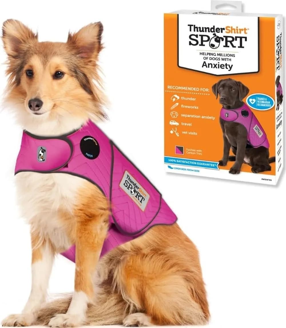 Thundershirt Dog Anxiety Vest Large Fuchsia Sport | Calms Separation Anxiety & Fear - main product image