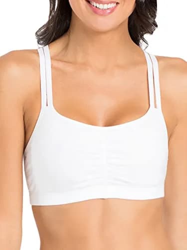 Fruit of the Loom Womens Spaghetti Strap Cotton Sports Bra 3 Pack | All-Day Comfort & Support in India thumbnail 2