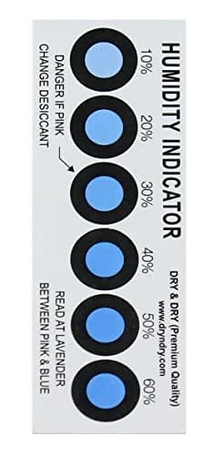 Dry & Dry Humidity Indicator Cards 250 Pack (10-60% RH, 6 Spots) | Reusable Moisture Indicators for Enclosed Spaces thumbnail 3