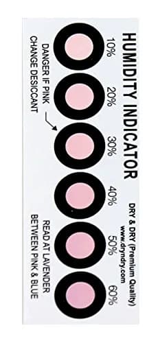 Dry & Dry Humidity Indicator Cards 250 Pack (10-60% RH, 6 Spots) | Reusable Moisture Indicators for Enclosed Spaces thumbnail 4