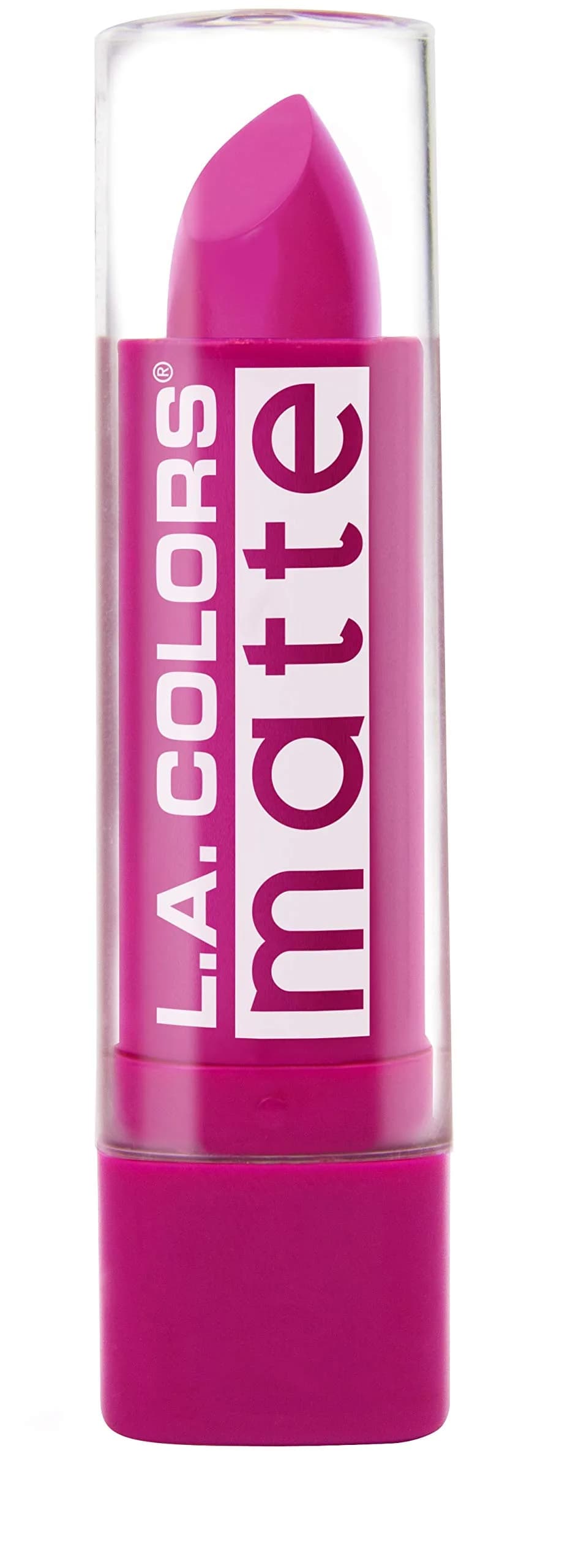 L.A. COLORS Matte Lip Color, Stay Put Plum CML513 | Long-Wearing, Fade-Resistant, Lightweight — Forever Fuchsia