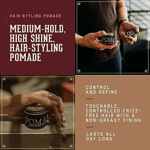 18.21 Man Made Hair Styling Pomade 2 oz (56.7 g) | Sweet Tobacco Scent, High Shine Finish thumbnail 2