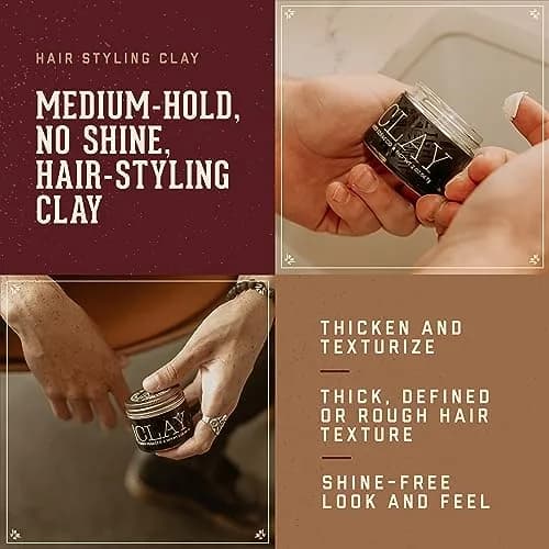 18.21 Man Made Hair Clay 56.7 g (2 oz) | Medium Hold Matte Finish Styling Product thumbnail 2