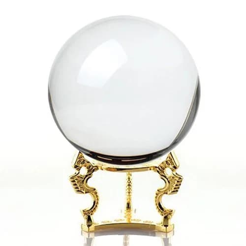 Amlong Crystal Clear Crystal Ball 150mm | Elegant Re-constituted Quartz Decor — Clear