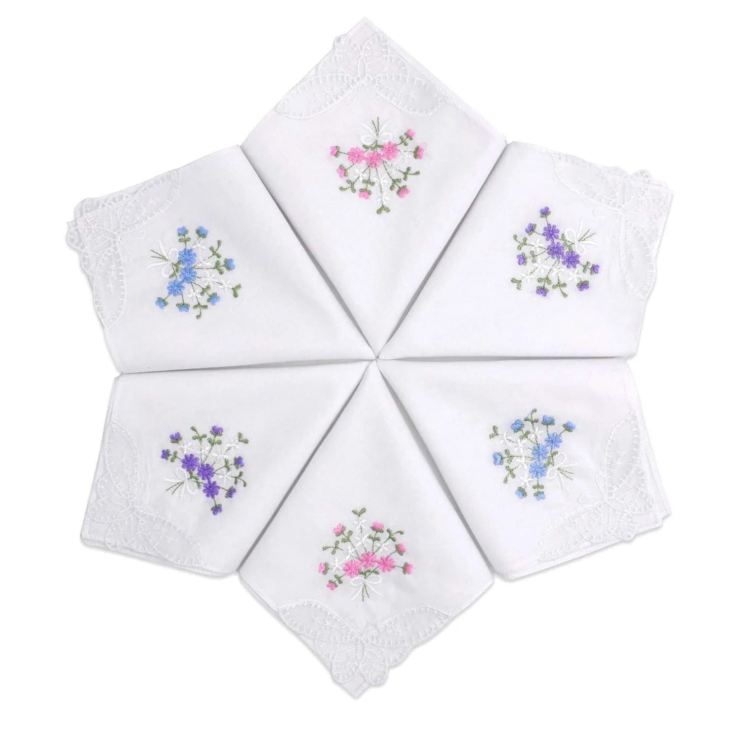 Selected Hanky Women's Cotton Handkerchiefs Assorted Floral | Elegant & Eco-Friendly