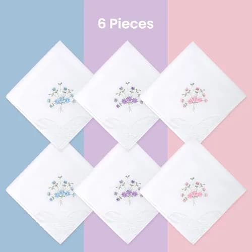 Selected Hanky Women's Cotton Handkerchiefs Assorted Floral | Elegant & Eco-Friendly thumbnail 7