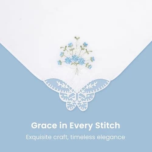 Selected Hanky Women's Cotton Handkerchiefs Assorted Floral | Elegant & Eco-Friendly thumbnail 2