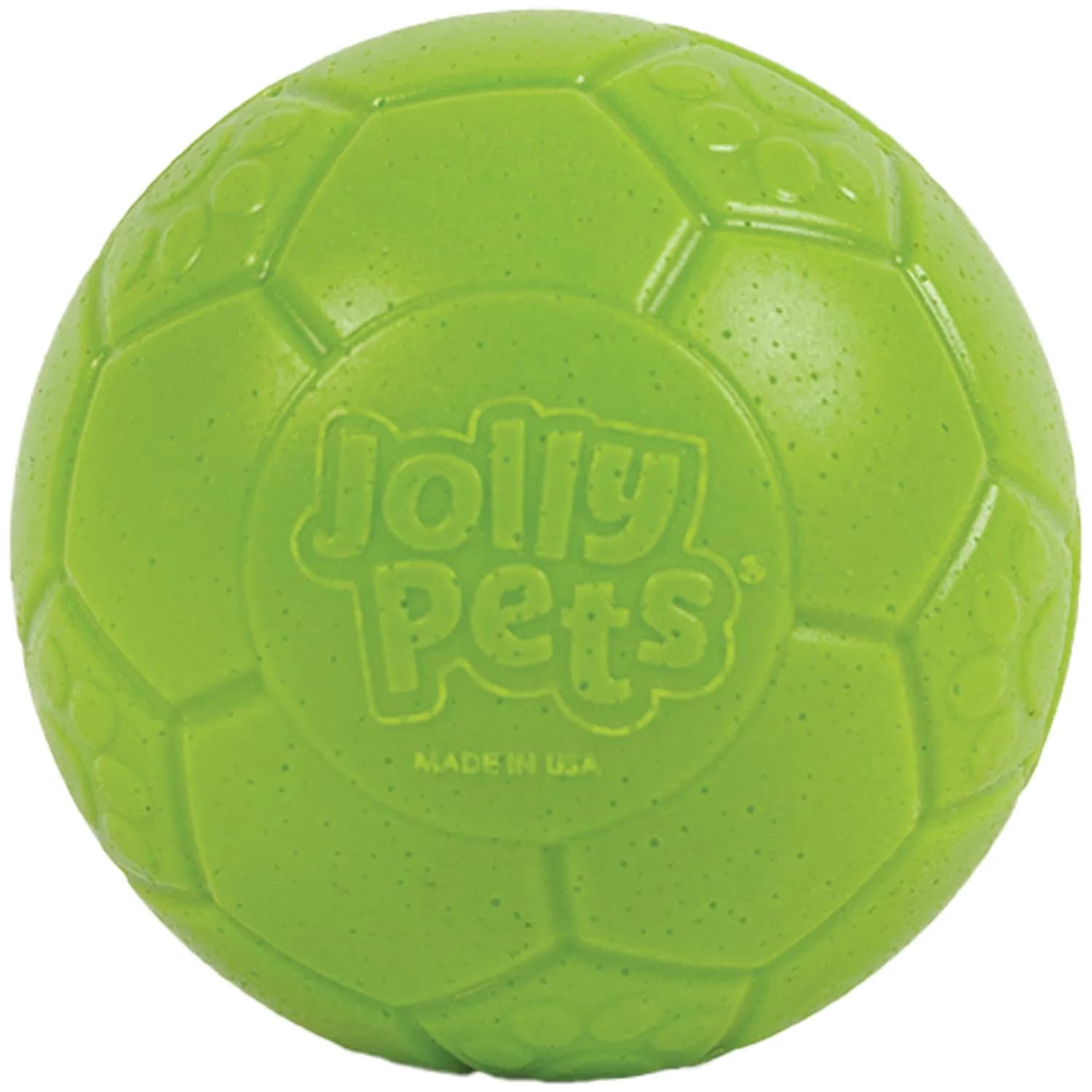 Jolly Pets Medium Jolly Soccer Ball Dog Toy 6 Inch Diameter Ocean Blue | Floating-Bouncing Dog Toy — Apple Green